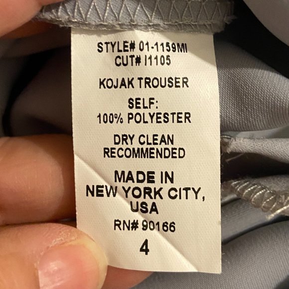 Alex Garfield gray kojak trouser dress pants Mid-rise, boot cut size 4 - Picture 5 of 5